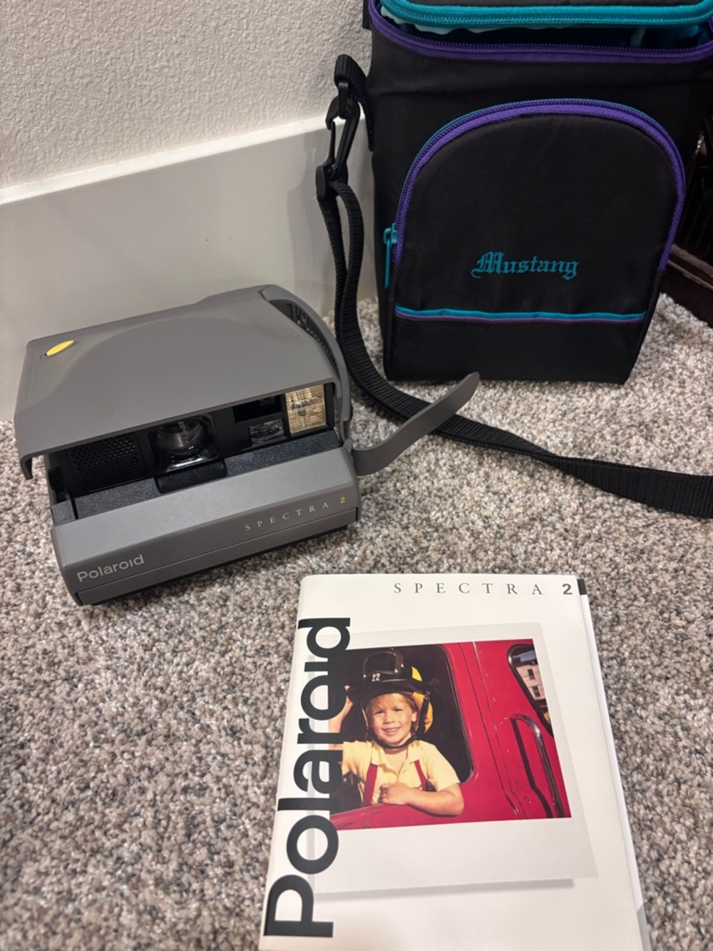 Polaroid Spectra 2 Gray Instant Camera with case. And original recipt 1998